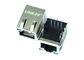 HR915350C Tab Up Modular Jacks RJ45 10 Pin Shielded With LEDs LPJG16515A4NL